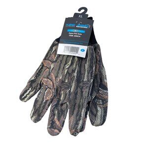 Hand Armor Unlined Camo PVC Dots Gloves XL Unlined Outdoor Hunting Workwear NEW
